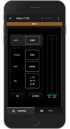 app de gestión de audio para sistemas VANTEC y ALTEA 700