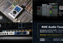 Workshops de RME Audio en España: conoce sus interfaces premium y gana una Babyface Pro FS Cartel promocional del RME Audio Tour en España con las interfaces de audio RME y el software TotalMix FX. Fechas en Barcelona y Madrid con sorteo de la Babyface Pro FS.
