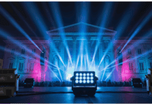 Triton Blue Hydro W300: La Revolución en Iluminación Profesional LED Hydro W300 proyector LED ventos exteriores, arquitectónica