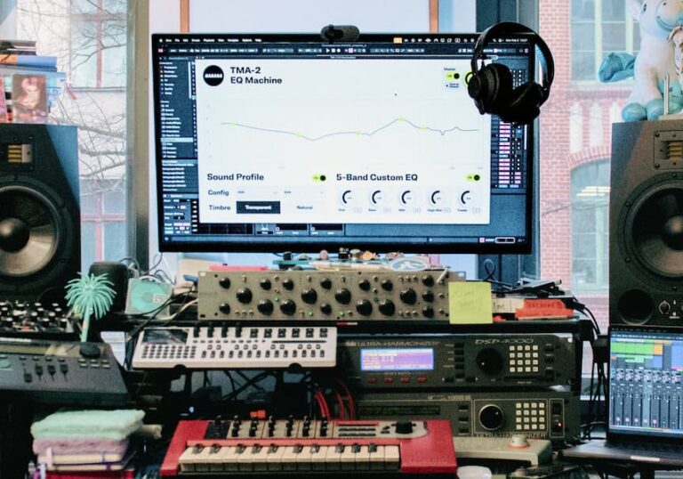 Interfaz de EQ Machine de AIAIAI en DAW sobre portátil