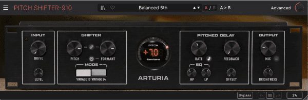 Arturia FX Collection 6 – Pitch Shifter-910: plugin de pitch vintage para armonías, doblajes y ancho estéreo