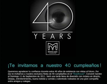 40ª aniversario de Marin Audio en Plasa