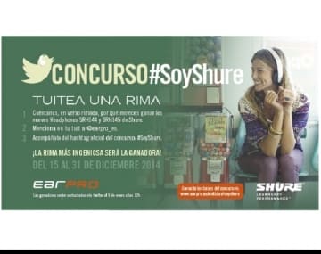 PARTICIPA EN EL CONCURSO #SOYSHURE, DE EARPRO, EN TWITTER