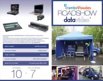 Crambo Visuales realizará un ROADSHOW DataVideo por España presentando una unidad móvil de demostración