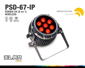 Foco de LED RGBWA-UV PSD- 67 el poder de un foco inalámbrico 