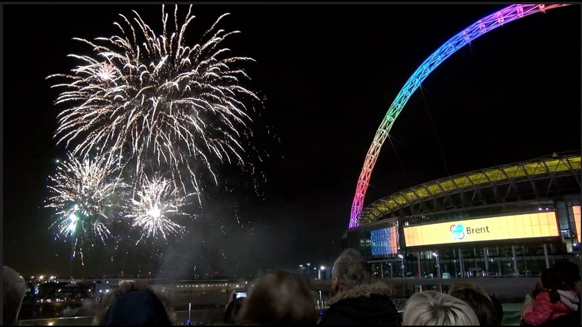 El Brent Fireworks en Wembley, Londres con sistemas D.A.S.