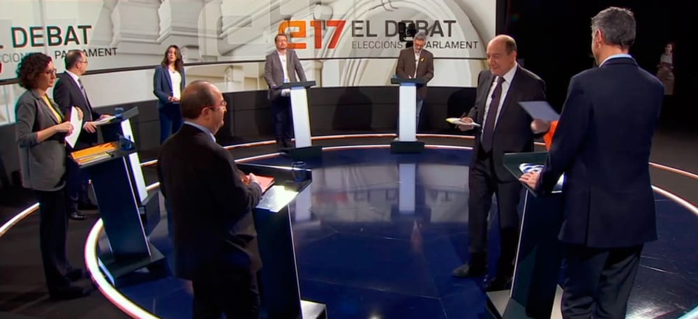 Pantalla de LEDs de SONO en el Debate de TV3 de 28 metros
