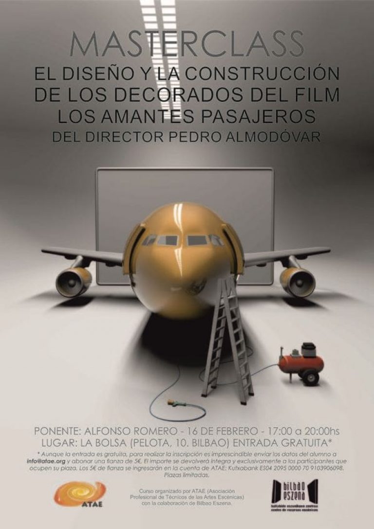 ATAE organiza la MASTERCLASS: El diseño y la construcción de decorados del film “Los amantes pasajeros”