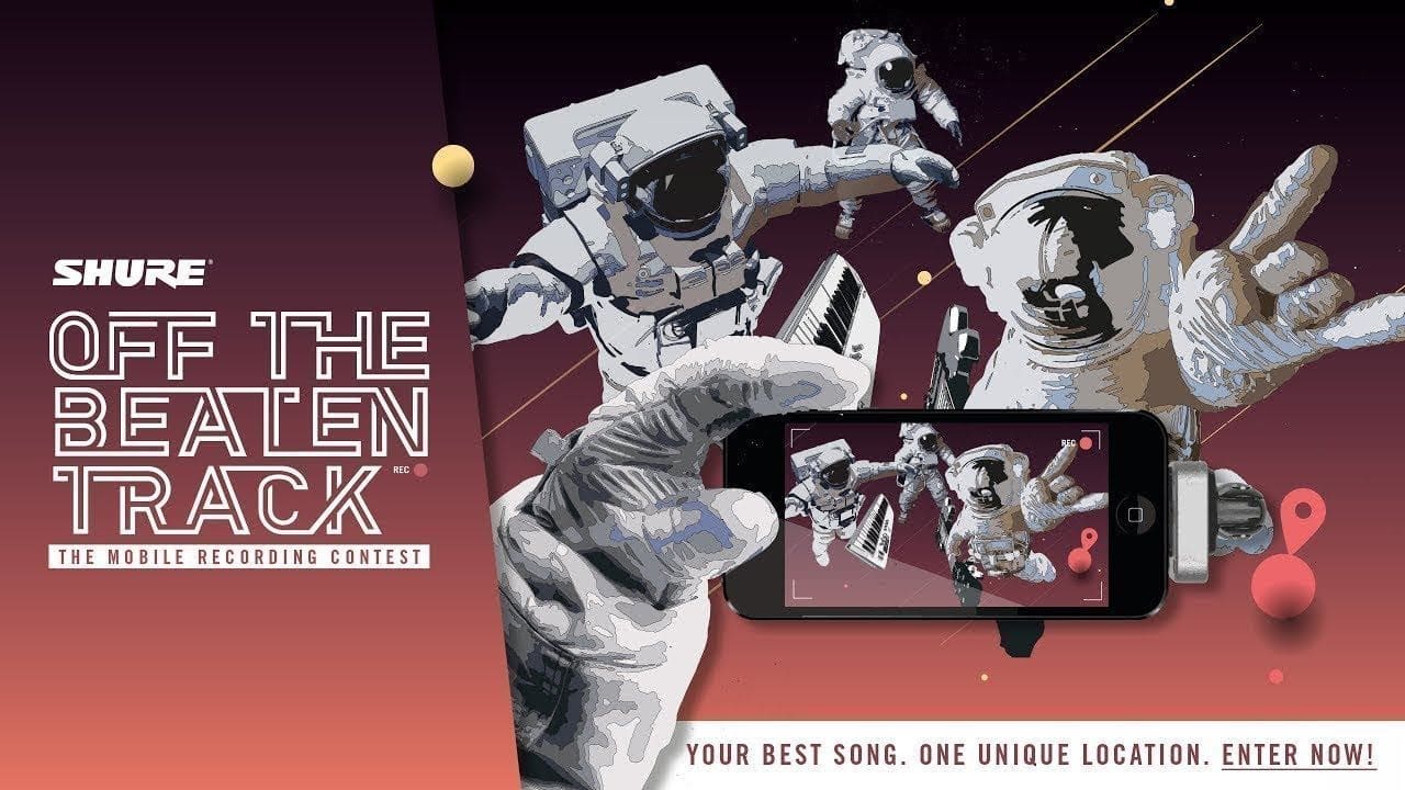 concurso de grabación musical con móvil de Shure OFF THE BEATEN