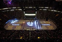 Espectacular proyección audiovisual sobre hielo con tecnología Christie triunfa en el Vegas Golden Knights Proyección audiovisual - mapping sobre hielo con tecnologia Christie