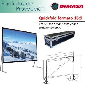- Nuevos proyectores audiovisuales y pantallas de proyección audiovisual en DIMASA