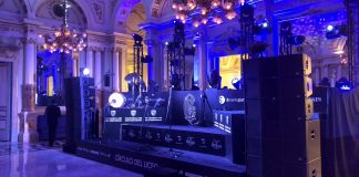 Equipo de sonido profesional Clair Brothers c12 en el Liceu de Barcelona