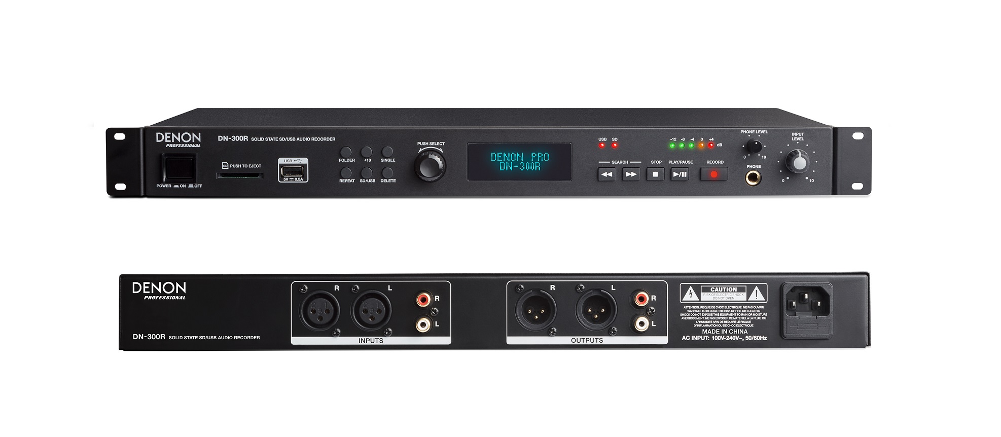 Monasterio Viento fuerte gloria Grabador de audio profesional de estado sólido sobre SD/USB, DN-300R