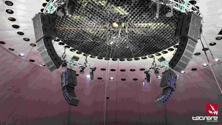 Sistemas Line array de Tecnare en el circo de Kazan (Rusia).