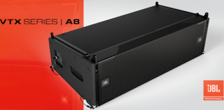 altavoz line array compacto VTX A8 y el subwoofer VTX B18 de JBL