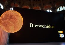 Sincronización de esfera de video-led con pantalla de LEDs de gran formato para la cena de gala aniversario de Titanlux alla de LEDs de gran formato en el aniversario de Titanlux