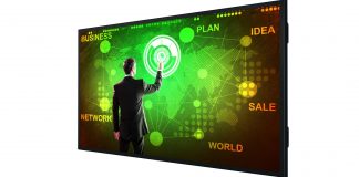 Display multitouch LCD UHD de 86 pulgadas