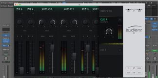 software de mezcla iD Mixer Audient 1