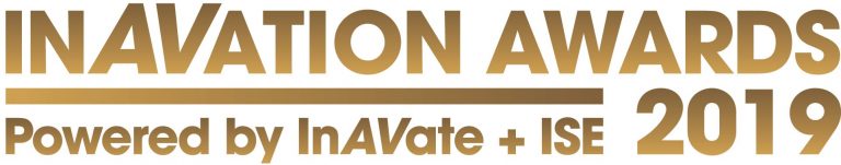 Soluciones-audiovisuales-InAVation-Awards-Logo-gold-2019-ISE-DARK