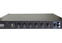 Equipo multifuncional para instalaciones de megafonía: Preamplificador de 6 entradas con fuente musical PM-61M equipo-multifuncional-para-instalaciones-megafonia-PM61M