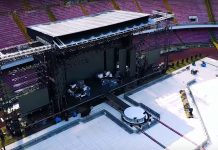 Sistema de estructura de techo de truss plegable MyT en Nápoles estructura para escenarios