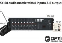 Matriz de audio MX-88 con 8 entradas y 8 salidas Matriz de audio MX-88 con 8 entradas y 8 salidas