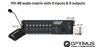 Matriz de audio MX-88 con 8 entradas y 8 salidas