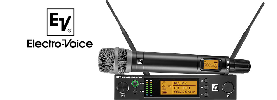 micrófonos inalámbricos Electro-Voice UHF RE3
