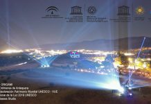 Showlaser en Dolmenes en Antequera, por Cittadini Laser Showlaser en Dolmenes en Antequera