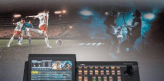 Mezclador conmutador compacto para eventos en directos compatible con 4K