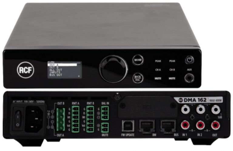 Amplificadores digitales DMA Series con capacidades de matriz de RCF