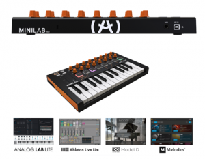 Controlador MIDI portátil Arturia Minilab MKII Orange Edition edición limitada
