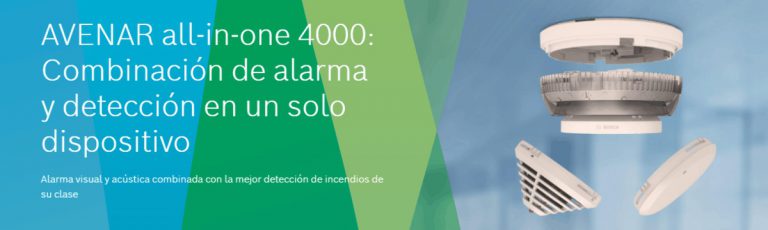 AVENAR all-in-one 4000 alarma visual acústica y detección de incendios