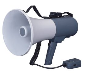 Megáfonos de mano con señal de silbato y sirena para uso general 
