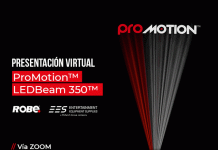 Presentación virtual del equipo de proyección de iluminación ProMotion de Robe Lighting