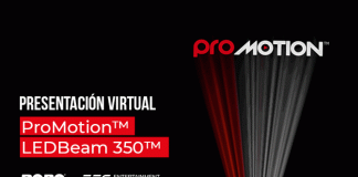 Presentación virtual del equipo de proyección de iluminación ProMotion de Robe Lighting
