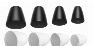 Atavoces colgantes para instalación de sonido en espacios comerciales DesignMax