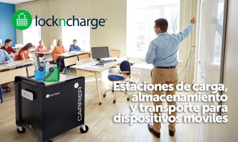 sistemas de carga almacenamiento y transporte para entornos educativos y grandes centros de trabajo de Lockncharge
