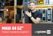 sistema de megafonía de columna MAUI 44 G2 de LD Systems