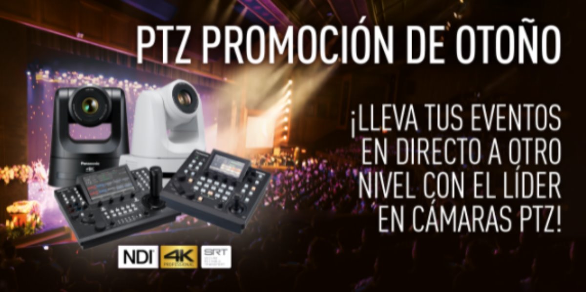 cámaras PTZ de Panasonic para producciones remotas en directo y en estudio