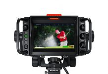visor URSA Studio Viewfinder G2 con una pantalla táctil