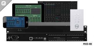 matriz de audio DSP y control vía app MXD-88