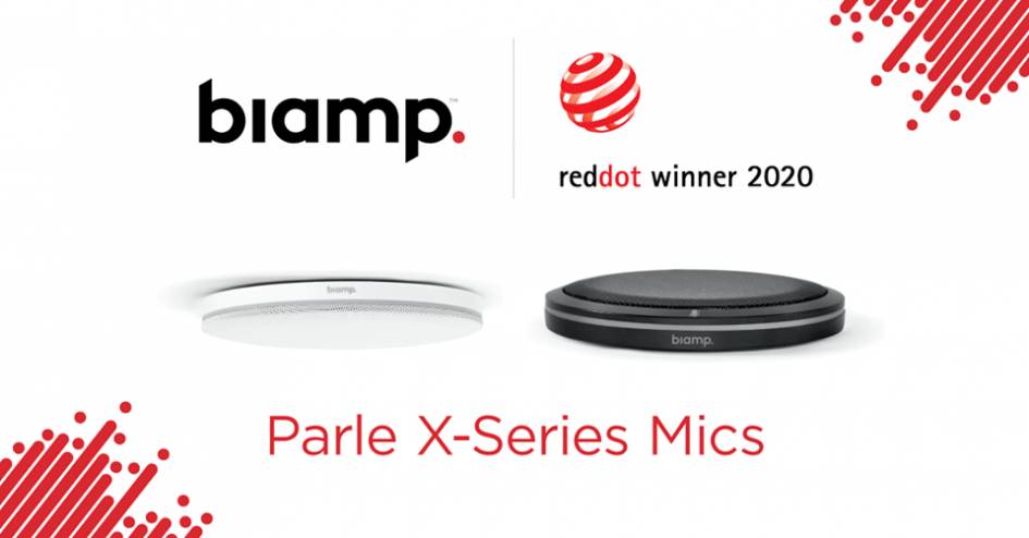 Soluciones audiovisuales profesionales de Biamp red dot awards