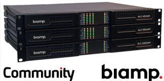 nuevos controladores de altavoces amplificados de Biamp con DSP y entrada analógica