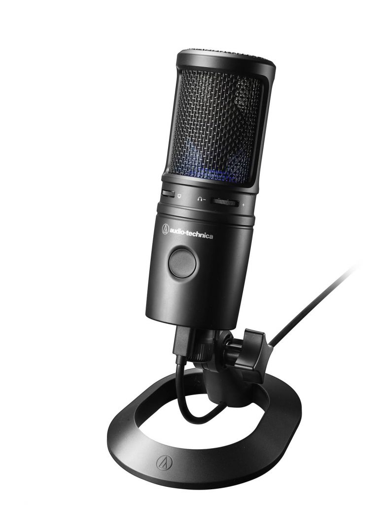 micrófono de condensador cardioide con salida USB AT2020USB-X de Audio-Technica para podcasters, streamers, gamers y creadores de contenidos