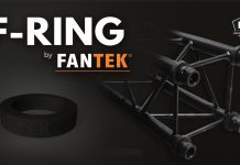 El FANTEK Ring® anillo de caucho para protección del truss de FANTEK en LDI Las Vegas