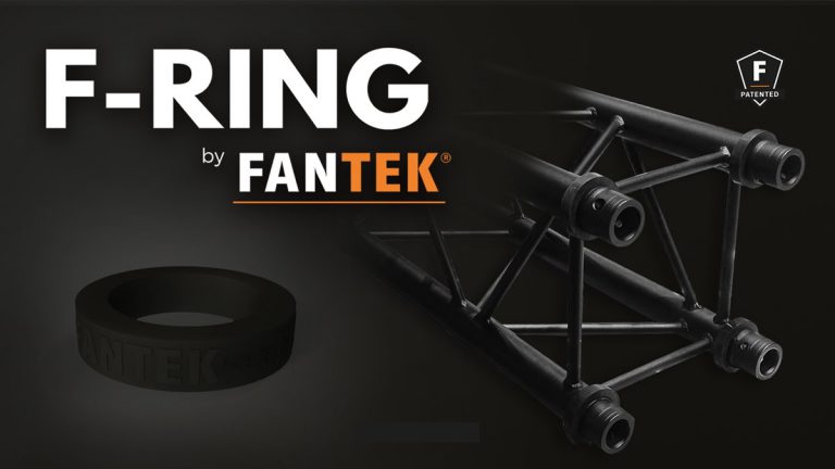 El FANTEK Ring® anillo de caucho para protección del truss de FANTEK en LDI Las Vegas