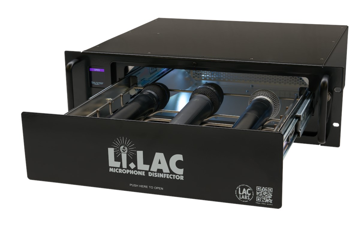 Esterilizador para micrófonos Li.LAC el nuevo estándar para la higiene profesional de microfonía