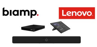Colaboración de Biamp y lenovo