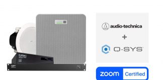 Array de techo ATND1061DAN de Audio-Technica obtiene la certificación Zoom Rooms